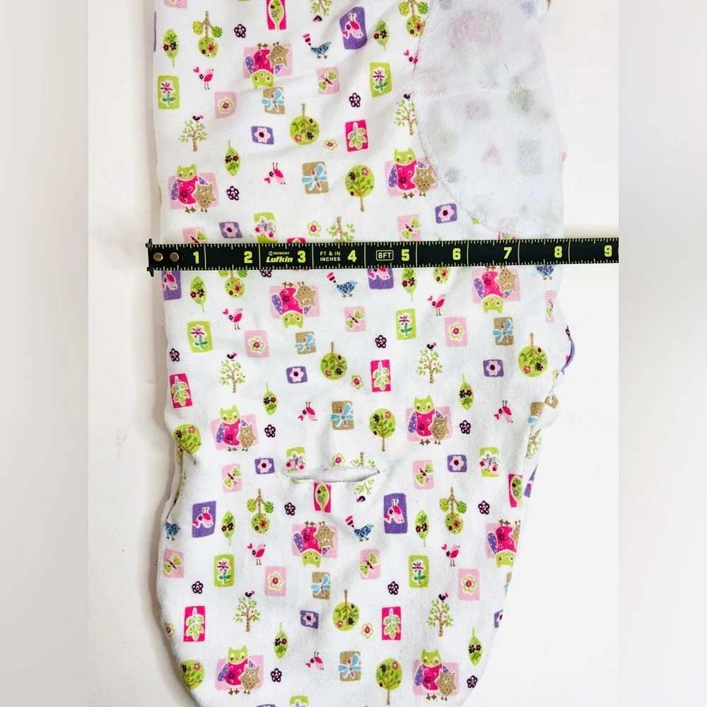 SwaddleMe Cotton Swaddle Wrap Sack Woodland Owl Print 0-3M Baby Sleep